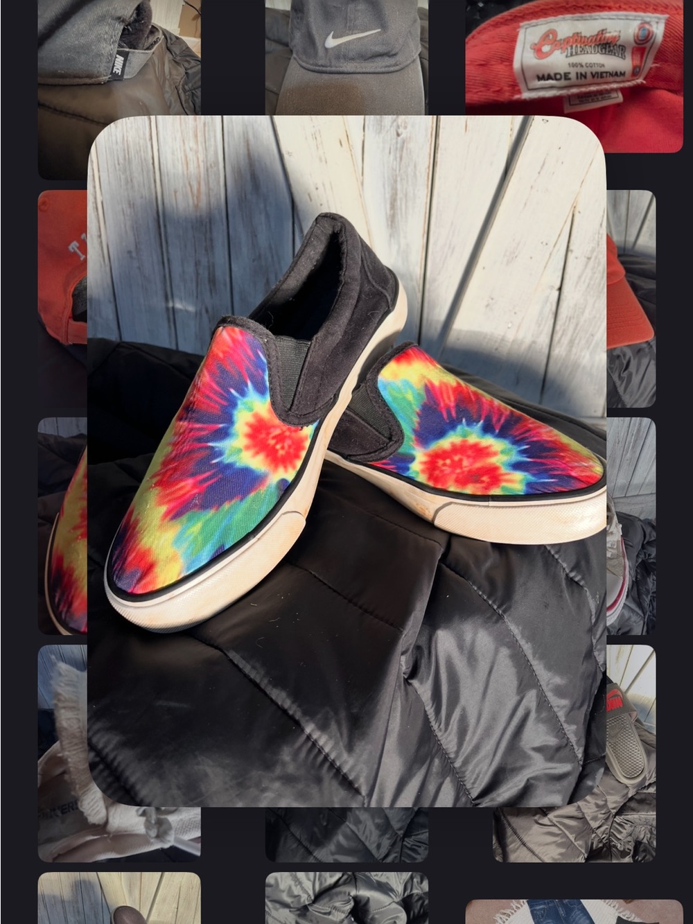 Tie-Dye Slip-On Canvas Sneakers - Multicolor